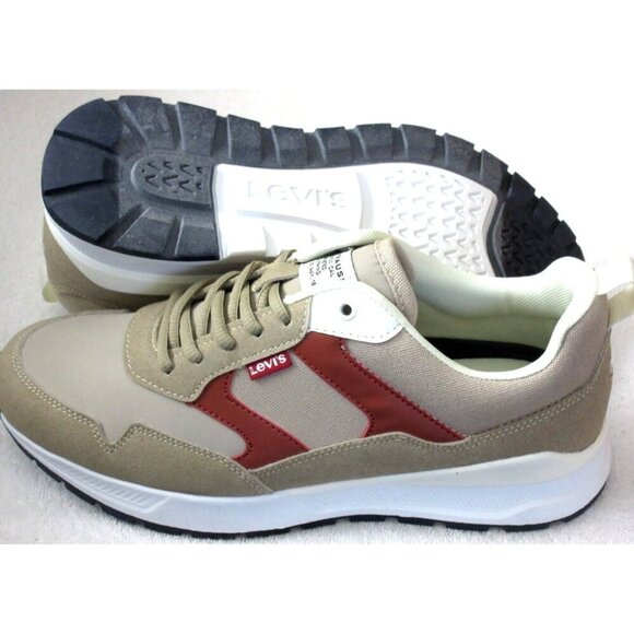 Levi's Men's Oats 2 Vegan Synthetic Casual Trainer Sneaker Tan Brown NIB - Picture 2 of 5